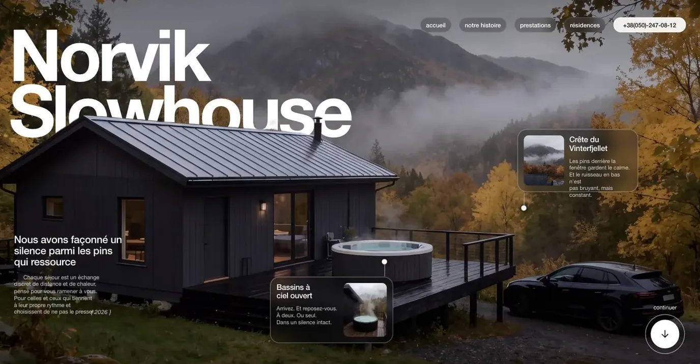 Site Norvik Slowhouse — version ordinateur